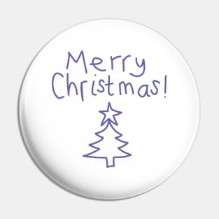 Merry Christmas Tree Minimal Pin