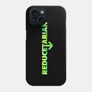 Reducetarian with an arrow made up of green shade chunks Phone Case