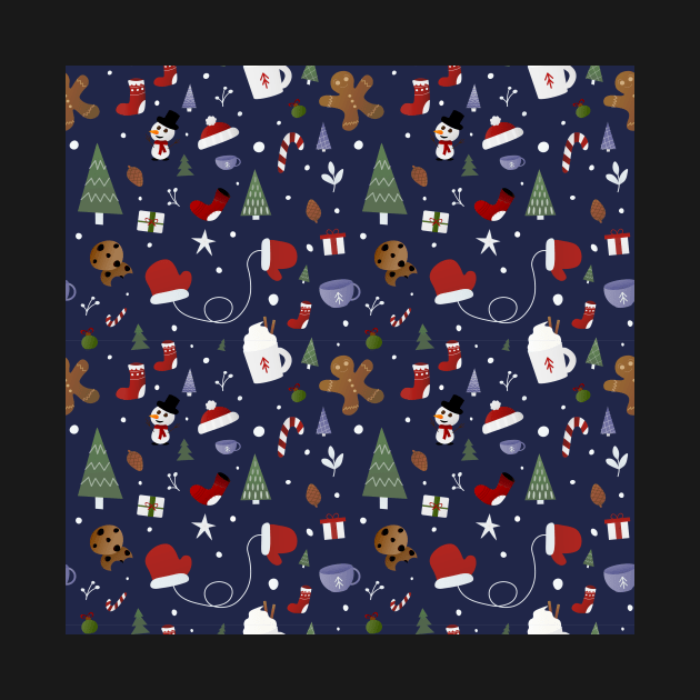 Winter christmas holiday pattern by Lozovytska