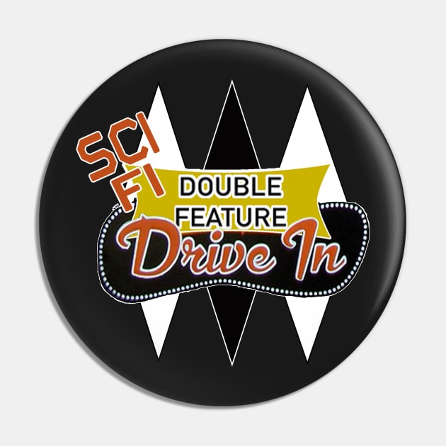 Sci-Fi Double Feature Drive-In Podcast Pin by Turbo Mecha Giant Dino