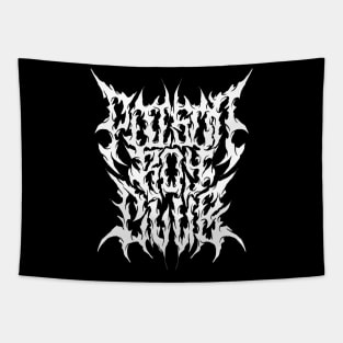 Poison Boy Club band metal font Tapestry