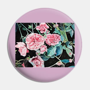Pink Cabbage Rose Pin