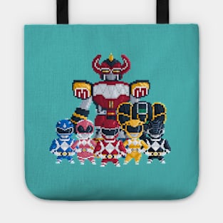 90s nostalgic 8bit Pixel Power Rangers Tote