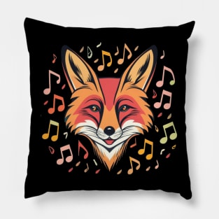 Smiling Musical Fox Pillow