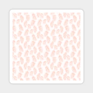 Blush Pink Minimal Palm Leaves Magnet