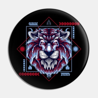 lion artwork Pin