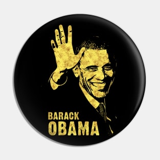 BARACK OBAMA Presidential Portrait Abstract Art Style Tribute Pin
