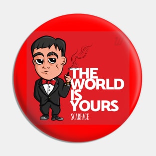 Scarface Cartoon Artwork Pin