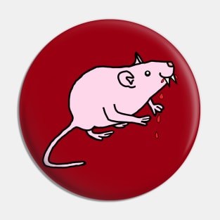 Animals with Sharp Teeth Pink Rat Pin