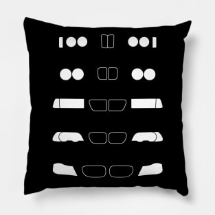 BMW 3 series headlights all generations T-Shirt Pillow