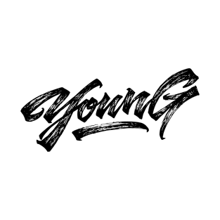 Young rough style lettering T-Shirt