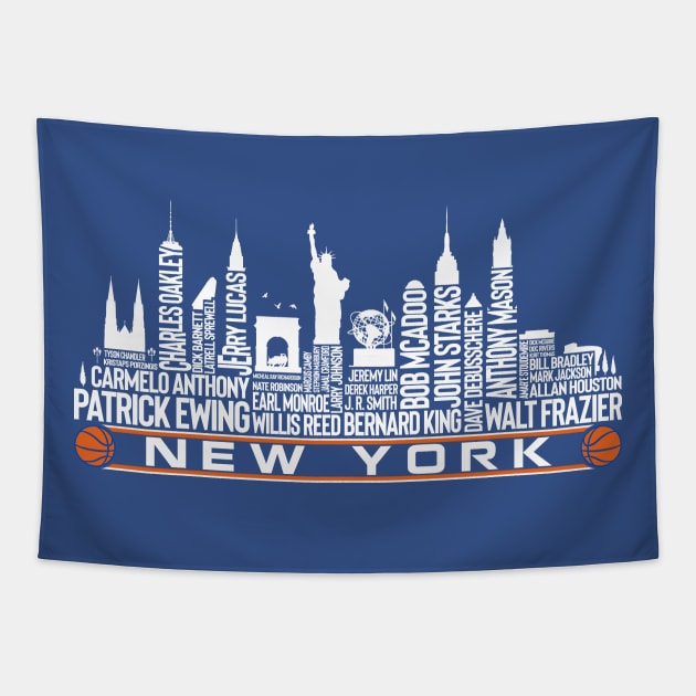 New York Basketball Team All Time Legends Tapestry by Legend Skyline