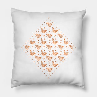 Monarch Butterfly Pattern Pillow