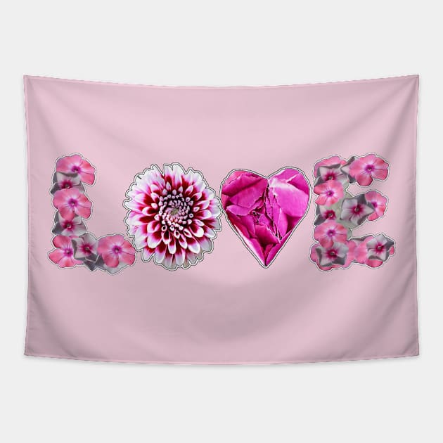 Love in flowers Tapestry by SafSafStore