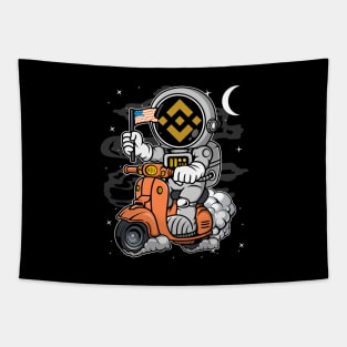 Astronaut Scooter Binance BNB Coin To The Moon Crypto Token Cryptocurrency Blockchain Wallet Birthday Gift For Men Women Kids Tapestry