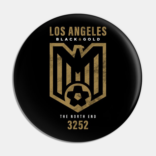 LA is 3252 Territory! Soccer Fan Gift Pin by BooTeeQue