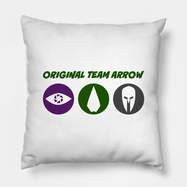 Original Team Arrow - Colorful Symbols - Hero Logos Pillow by FangirlFuel