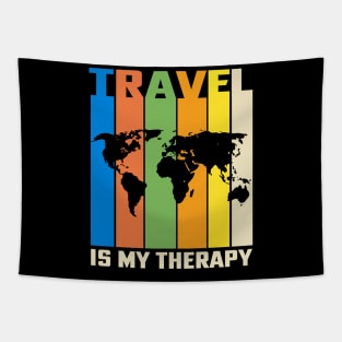 Travel is my therapy Tapestry