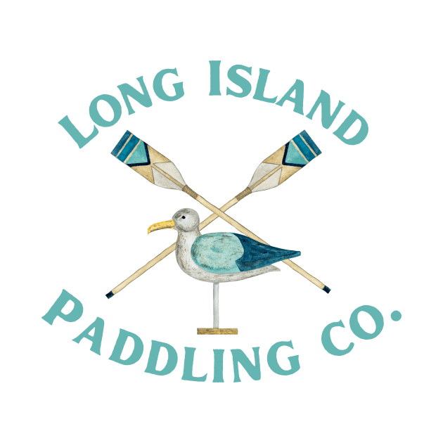 Long Island Paddling Co. Watercolor Paddles and Bird by LongIslandPaddlingCo