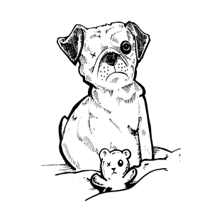 One Eyed Pug dog and his best friend T-Shirt