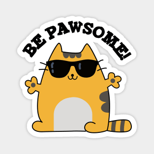 Be Paw-some Cute Awesome Cat Pun Magnet