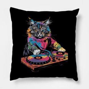 Cat DJ Transition Pillow