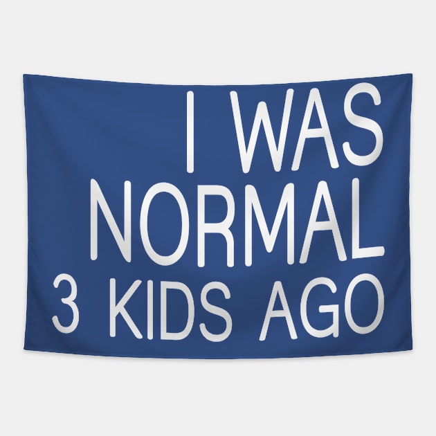 I Was Normal 3 Kids Ago, Funny Mom Tapestry by animericans