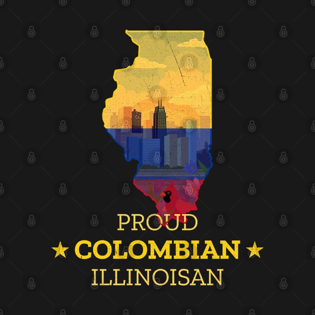 Proud Colombian Illinoisan - Illinois State Pride by Family Heritage Gifts