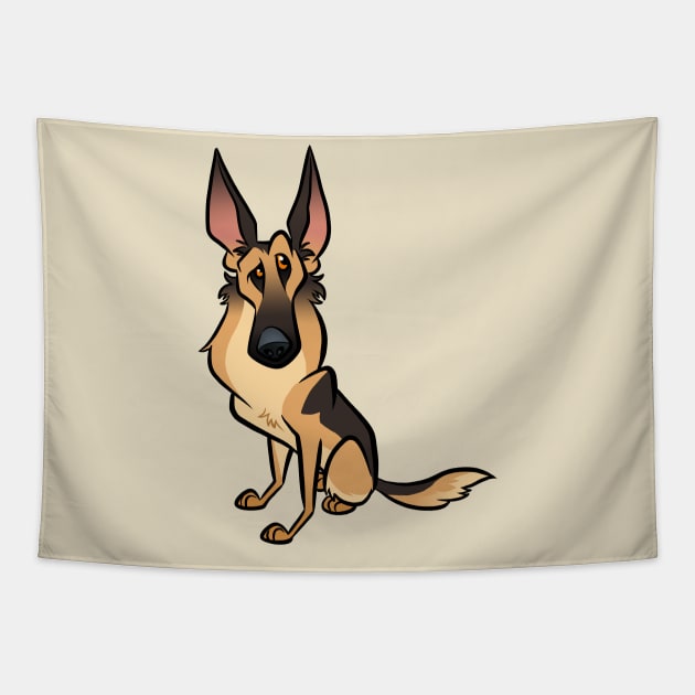 German Shepherd Tapestry by binarygod