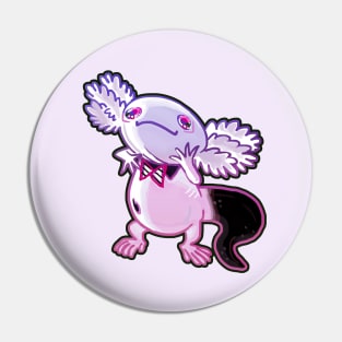 Axolotl black and white mud puppy 2 Pin