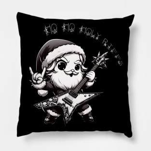 Chibi Cute Metalhead Santa Claus Pillow