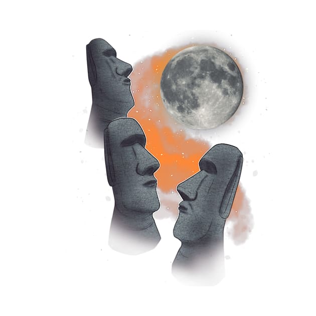 3 Moai Moon by Snaileton