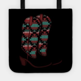 Southwestern Style Cowboy Boots Tote