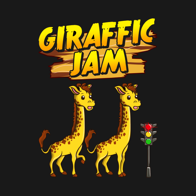 Adorable Giraffic Jam Pun Traffic Jam Giraffes by theperfectpresents