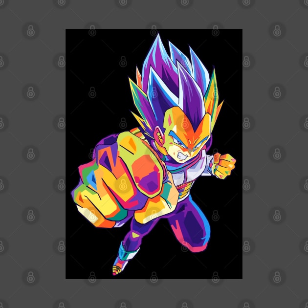 Vegeta Dragon Ball Wpap Pop Art by Zet Art