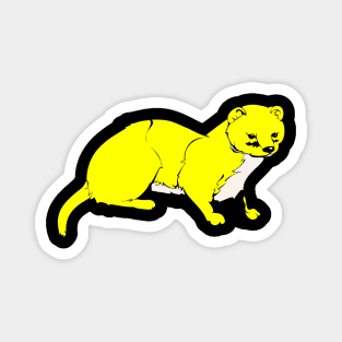 Yellow Weasel Magnet