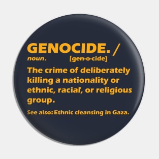 Ceasefire in Gaza STOP the genocide Pin