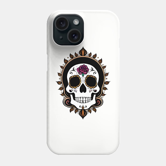 Day of the Dead Skull 03 Phone Case by CGI Studios