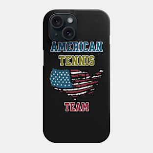 American Tennis tennis racquet, tennis mom, tennis, serve, tennis court, racket, love tennis, tennis ball, backhand Phone Case