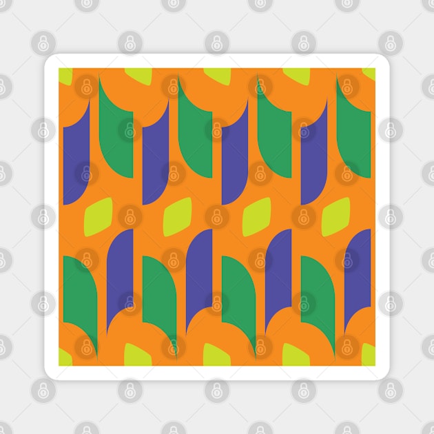 Abstract shapes pattern 05 Magnet by kallyfactory