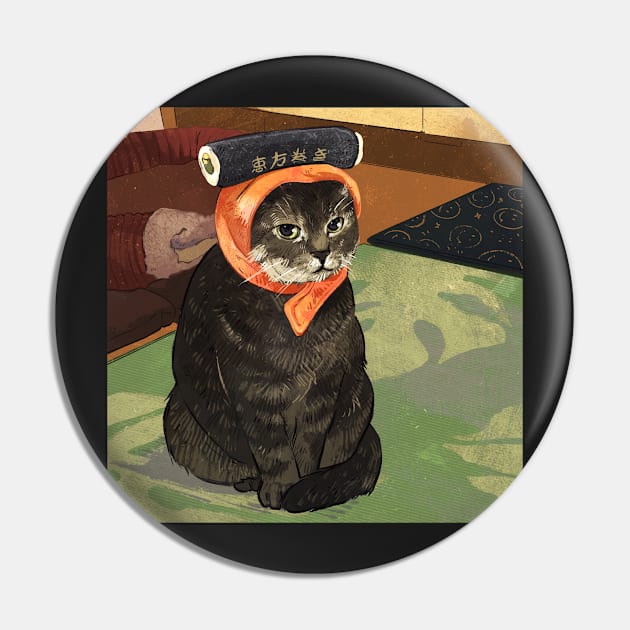 Sushi Cat Pin by gristiannn