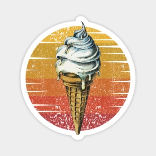 Vanilla Ice Cream Ice Cream Cone Ice Cream Lover Holiday Retro Style Gift Japanese Art Magnet