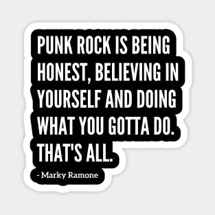 Famous Marky Ramone "Punk Rock" Quote Magnet