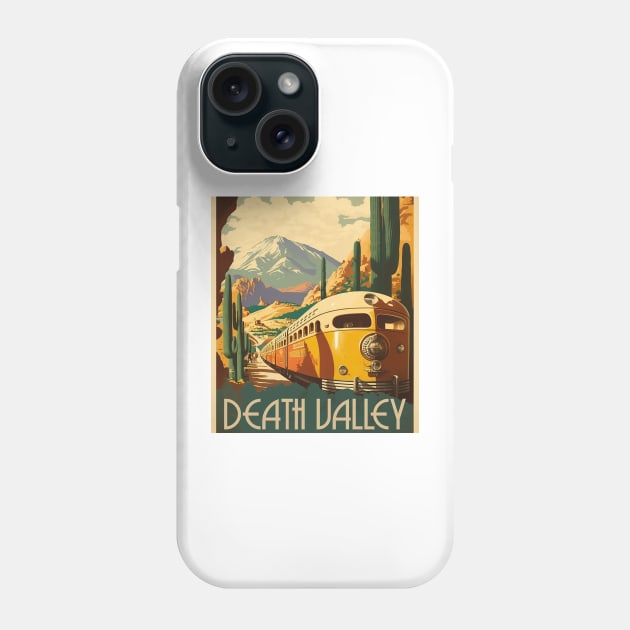 Death Valley National Park Vintage Travel Art Poster Phone Case by OldTravelArt