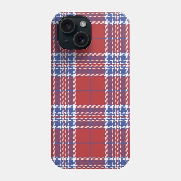 USA America Red White Blue Tartan Plaid Pattern Phone Case by terrybain