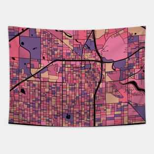 Lubbock Map Pattern in Purple & Pink Tapestry