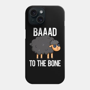 Baaaad To The Bone Cute Sheep Pun Phone Case