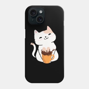 Coffee cat lover Phone Case