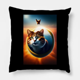 Cat Lover-Cat in the sky Pillow