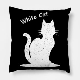 white cat Pillow